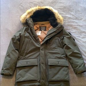 J. Crew Men’s Faux Fur Parka (Olive)